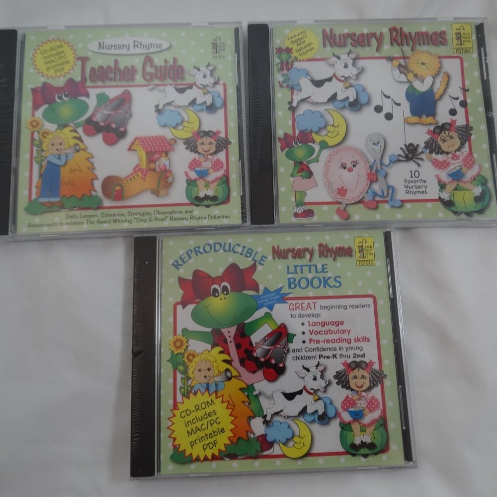 Frog Street Press Nursey Rhyme CD-ROM Teacher Guide Books Reproducible NEW